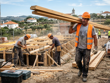 Vaga para não residente em Portugal: servente na construção civil para apoio a carpinteiros em Bougado