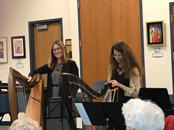 Gail Johnson, guest & Lisa Boggess, harp
