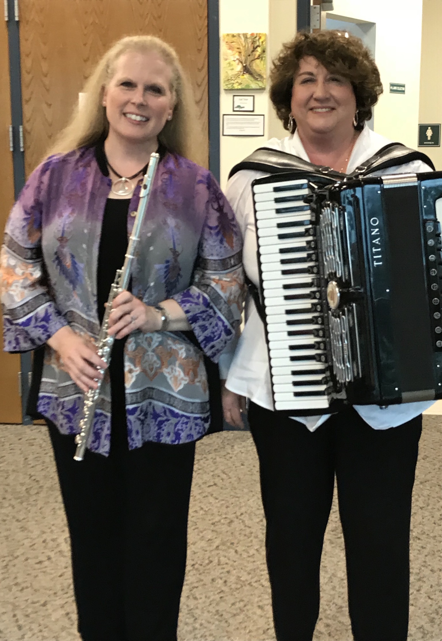 Guest flutist and Mary Ann Covone, Oct