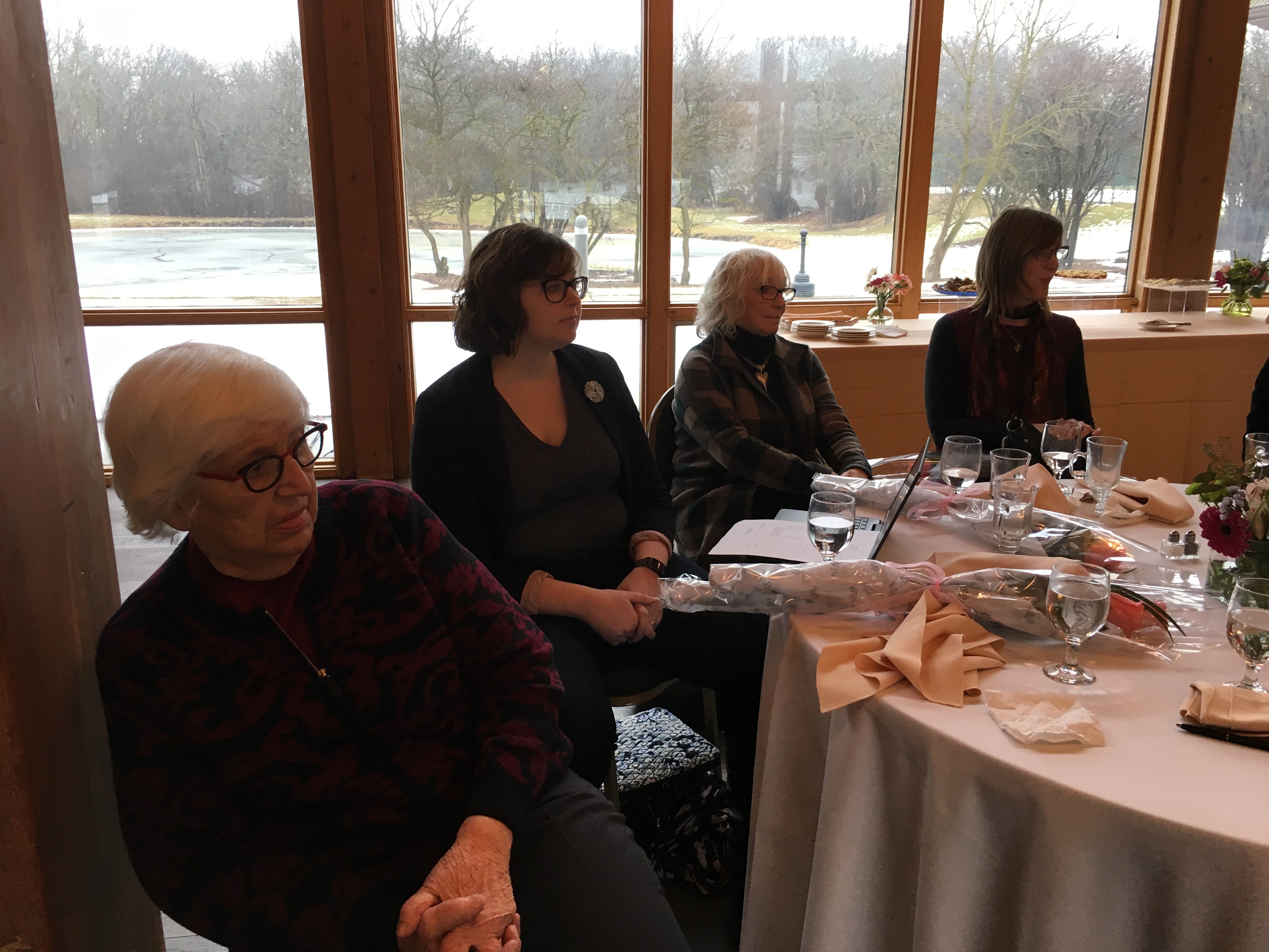 Zoe, Melissa, Jane, Lisa, Annual mtg. Jan 2018