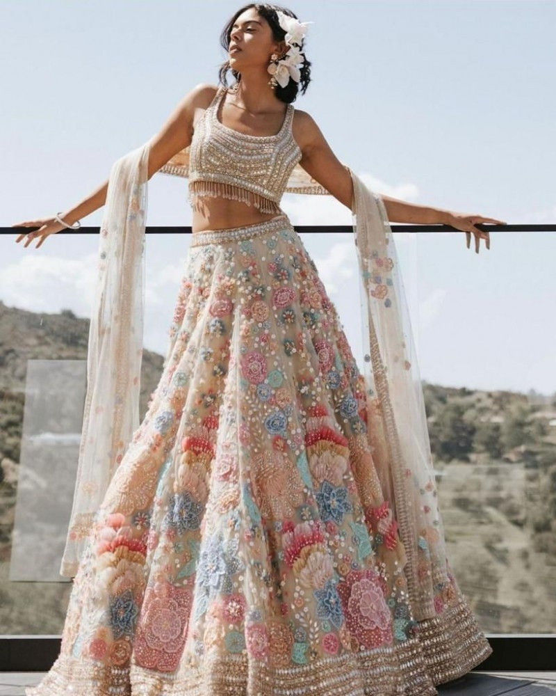 Buy Precious Multi Colored Wedding Bridal Lehenga Choli 2022