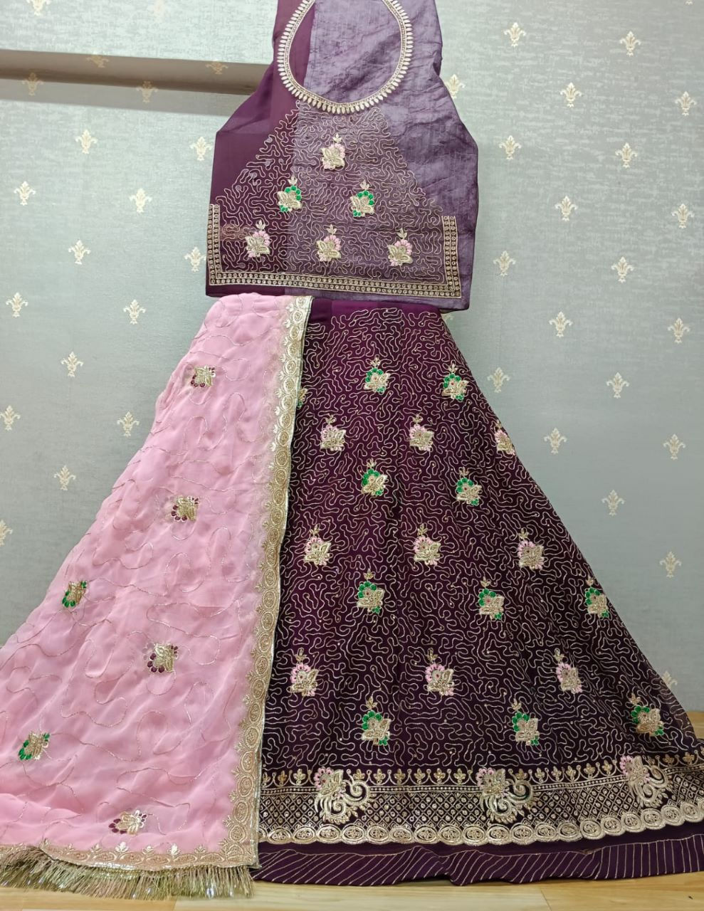 Buy wine color trending rajputi poshak