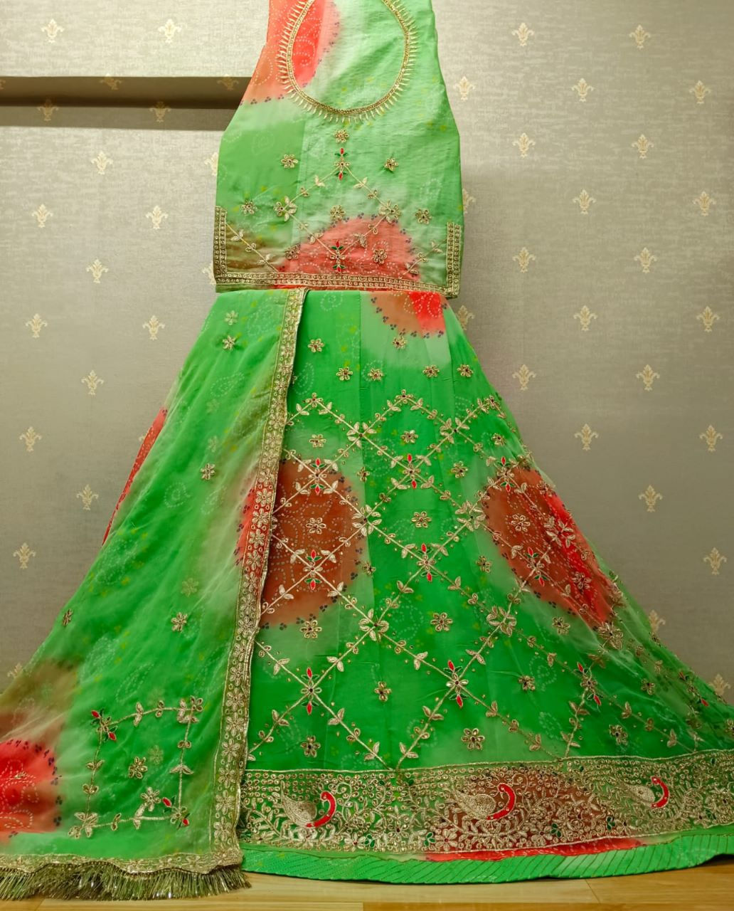 Buy Green Rajputi suit for women