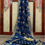 Thumbnail: Designer Blue colour Organza saree
