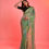 Thumbnail: Buy Mint Green Colored Double Border To Border Sequence Saree