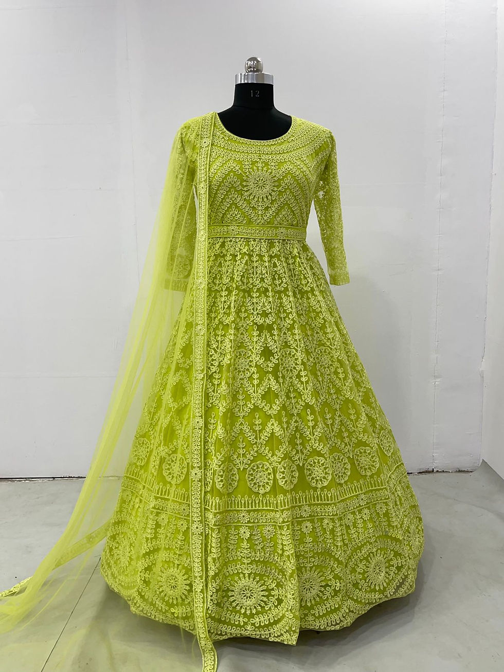 Latest Designer Butterfly pattern gown