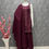 Thumbnail: Heavy Designer Wine Colored Georgette Embroidery Work Sharara Suit