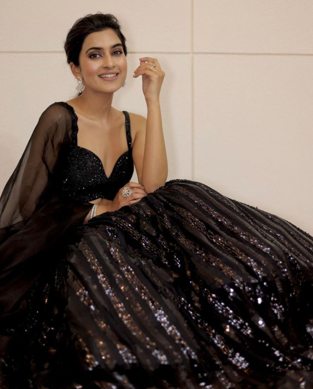 Designer black lehenga