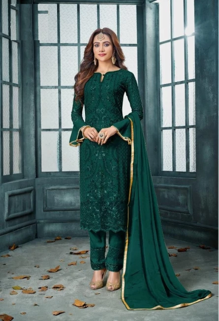 Green churidar suit cheap