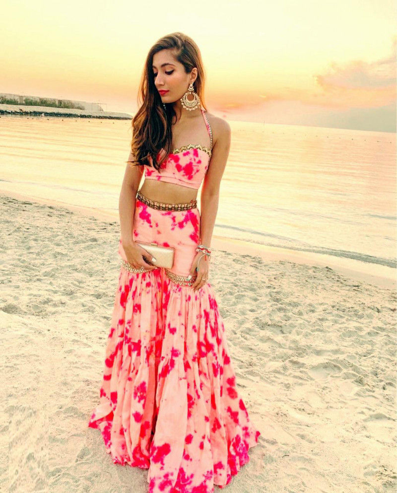 Buy Latest Pink Peach Color Party Wear Sharara Suit For Girls