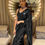 Thumbnail: Party Wear Sequence work Black Colour  Saree