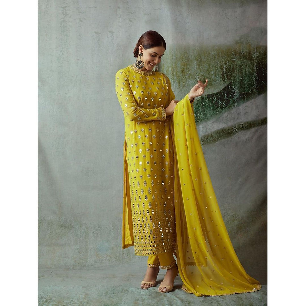 Thumbnail: Alluring  Yellow bollywood style Suit