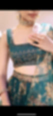 Trending Organza Green colour Lehenga choli