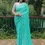 Thumbnail: Buy Occasion Wear Aqua Green Color Foil With Printed Saree