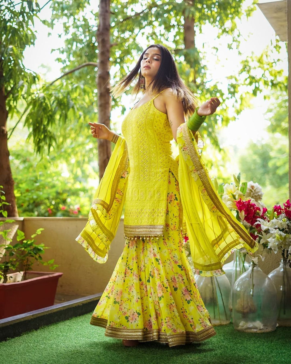 Thumbnail: Trending Yellow colour Plazzo Suit