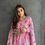 Thumbnail: Buy Printed Designer Pink Colored Georgette Anarkali Suit