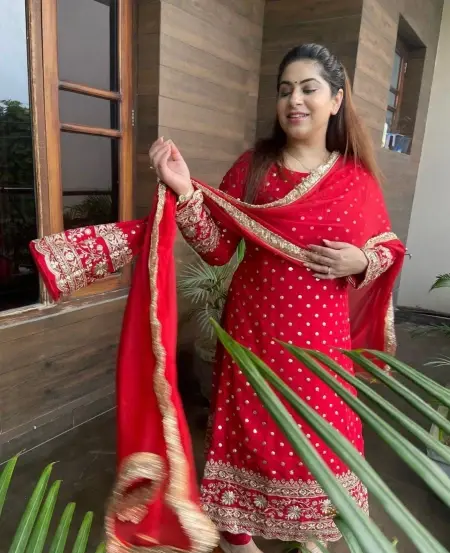 Buy Wedding Wear Red Color Sequence Embroidery Work Salwar Suit