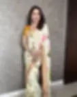 Buy Madhuri Dixit Wear White Color Beautiful Work Saree