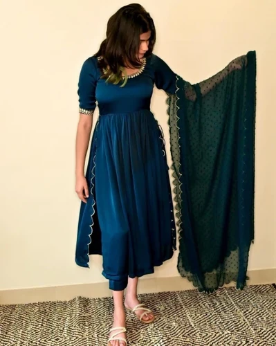 open lace back dress FULL EMBROIDERED PARTY WEAR NAIRA CUT – Arsh Wardrobe Collection main image 1