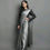 Thumbnail: Designer Party Wear  Silver   Satin silk Saree