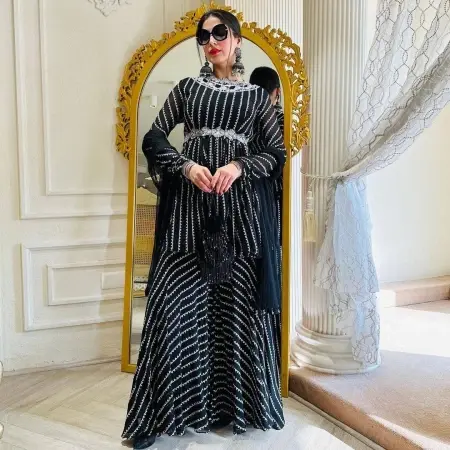 Buy Black Plazzo Suit online