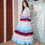 Thumbnail: Buy Party Wear Net Multi Colored Ruffle Long Gown