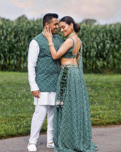 engagement dress for couple indian Buy Trending Collection Green Wedding 2022 Light pink White/black SHE’S BACK! 🖤 Our Size:XXL / US 14-16