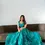 Thumbnail: Buy Party Wear Organza Silk Digital Printed Aqua Green Lehenga Choli