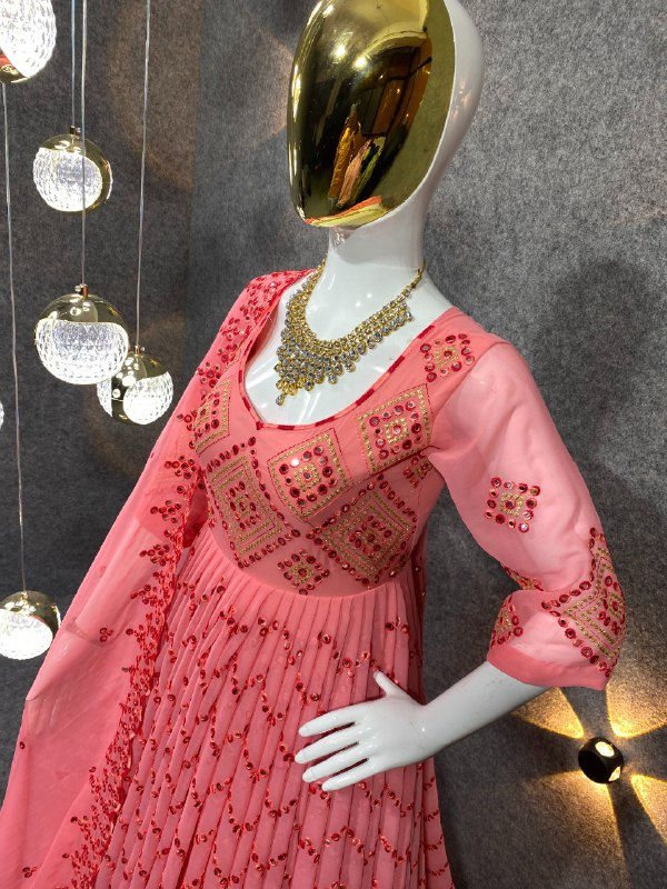 Thumbnail: Buy Latest Pattern Full sleeve Georgette gown