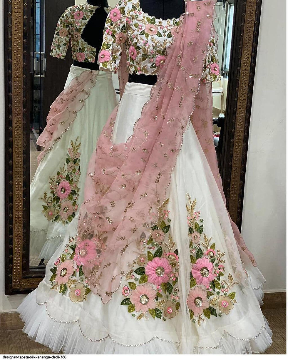 Party Wear White lehenga choli