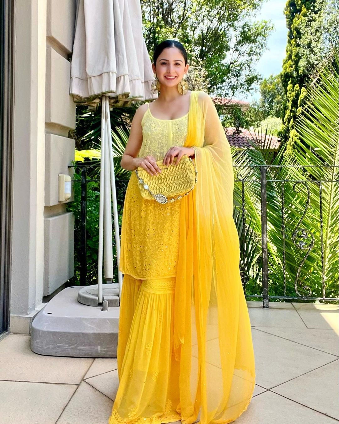 Buy Trending Yellow color Palazzo Suit for wedding function