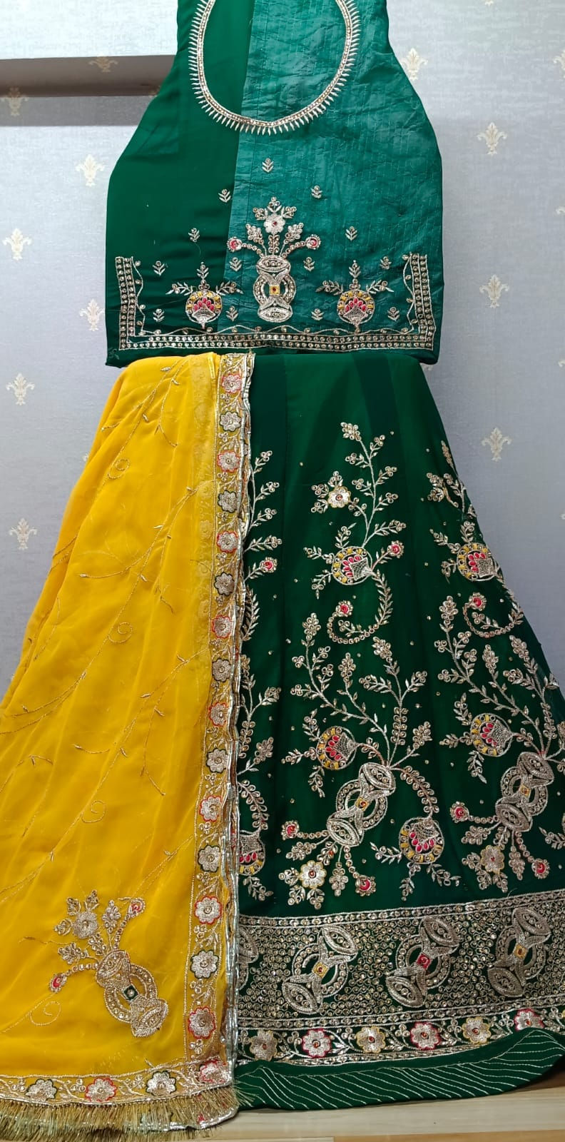 Thumbnail: Buy Latest Green color rajasthani dress