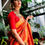Thumbnail: banarasi silk saree in red colour