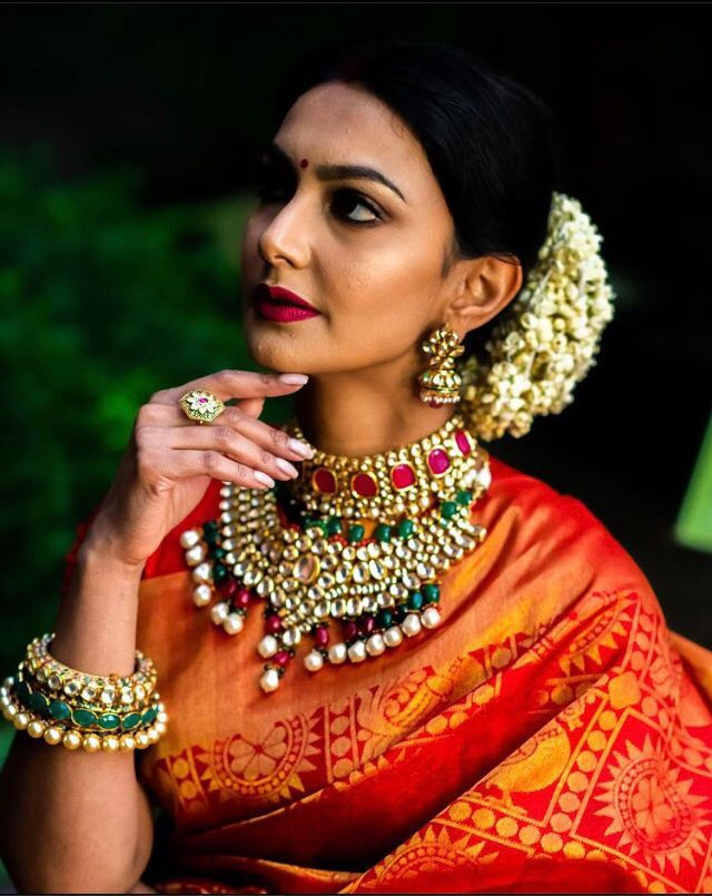 Red banarasi silk Saree