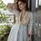 Thumbnail: Buy Celebrity Style Mirror Handwork White Color Long Anarkali Suit
