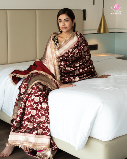 Thumbnail: Banarasi Silk Jaal Saree