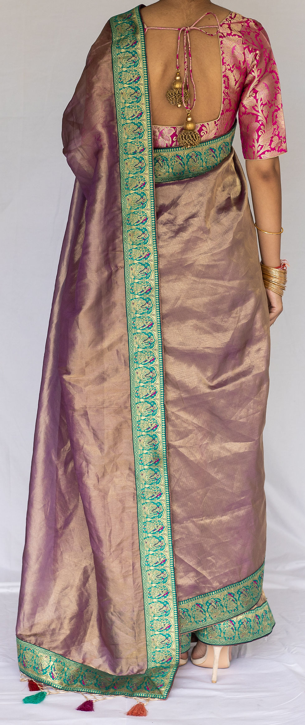 Thumbnail: Pure Tissue Silk Saree with Banarasi Borders