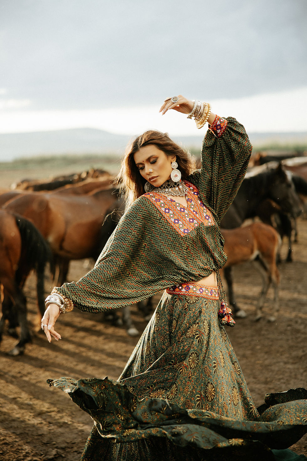 Thumbnail: Modal Silk Lehenga & Top