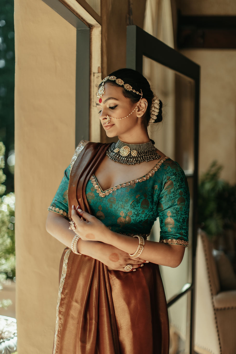 Thumbnail: RAYANN Gold Zari Cotton Silk Saree
