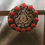 Thumbnail: MAYA Antique Silver Coral Red Earrings