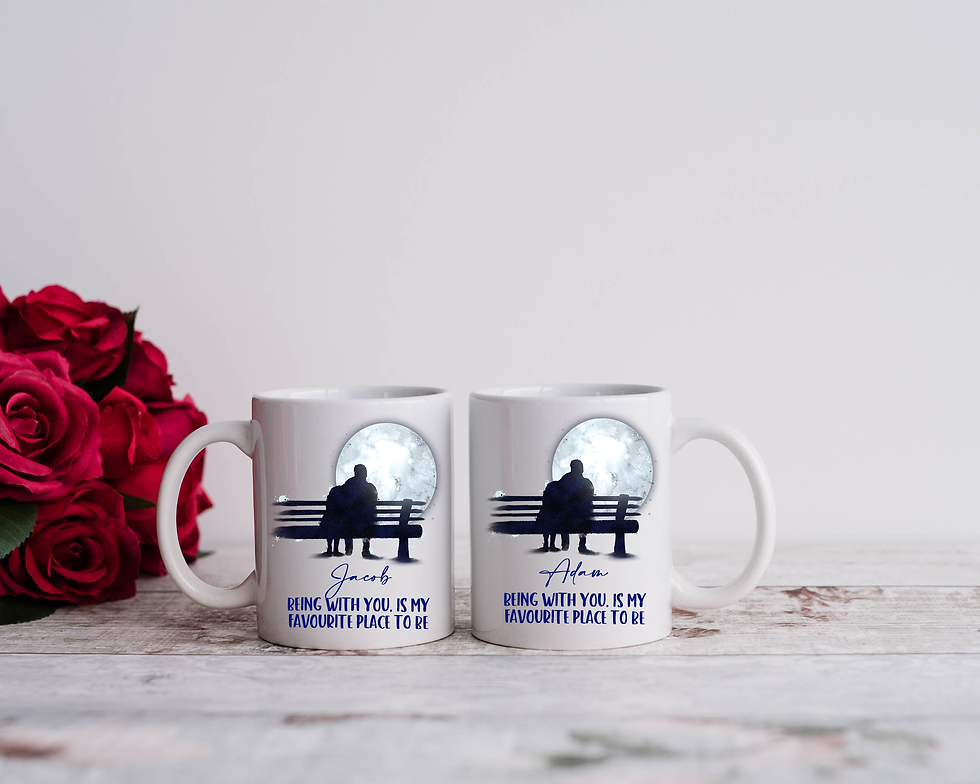 Thumbnail: Personalised Being With You Is My Favourite Place To Be Mug, Valentines Mug