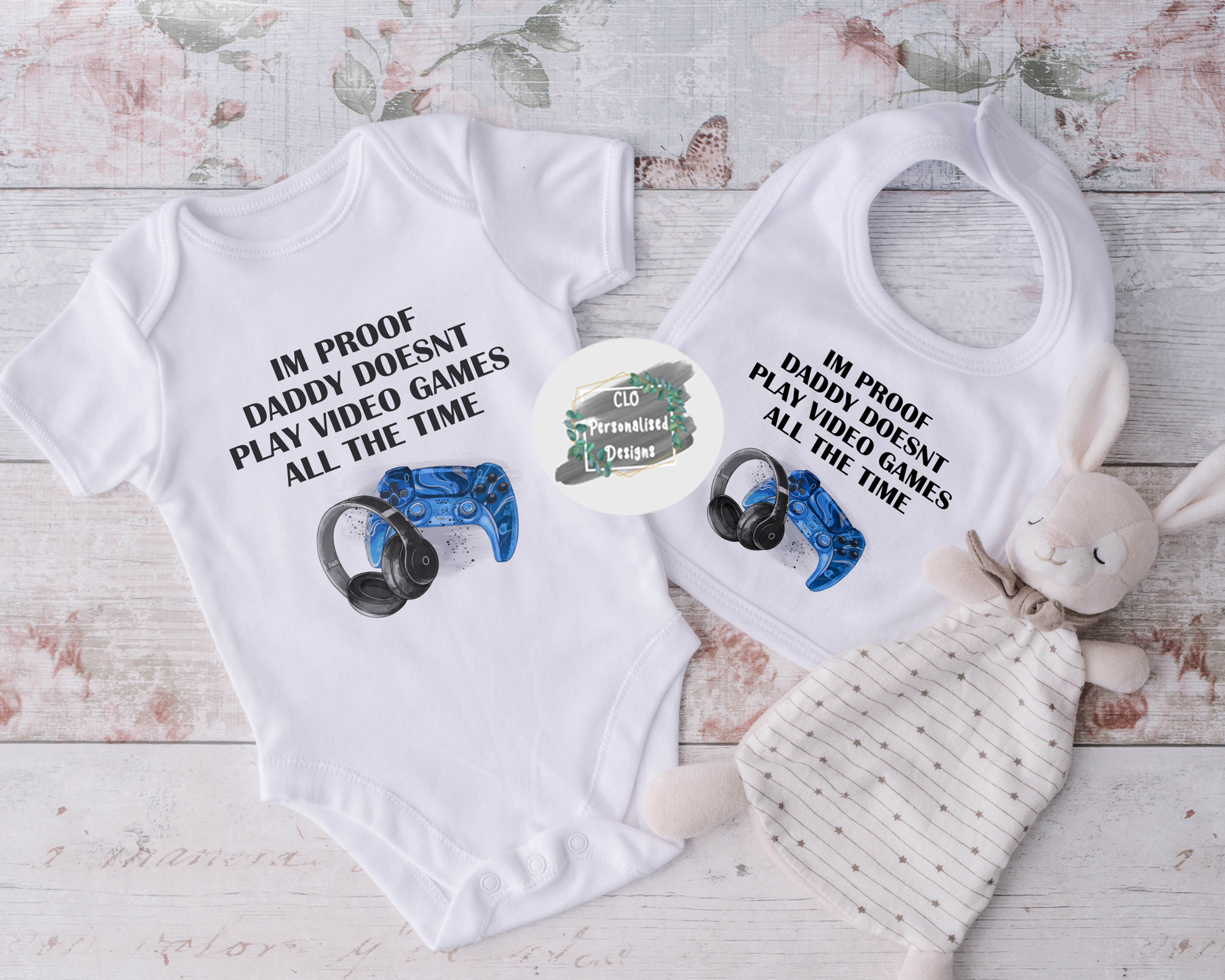 Personalised Gamer Baby Vest Announcement, Pregnancy Annoucement Baby