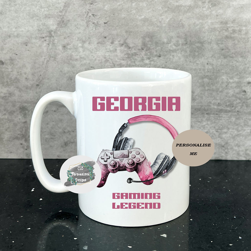 Personalised Gamer Mug, Gaming Mug For Kids, For Him, For Her
