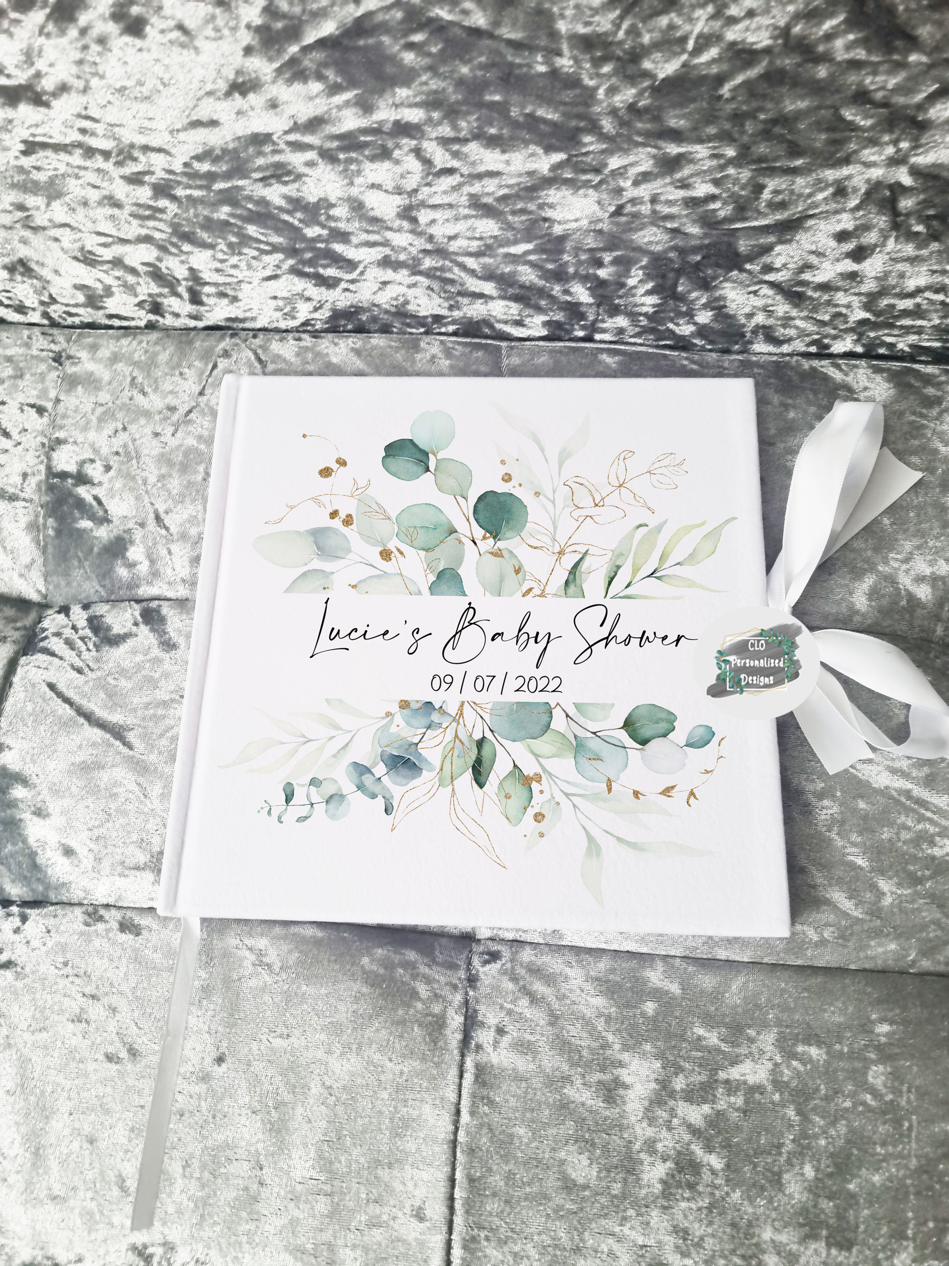 Eucalyptus Baby Keepsake Book, Pregnancy Journal, Baby Shower Gift