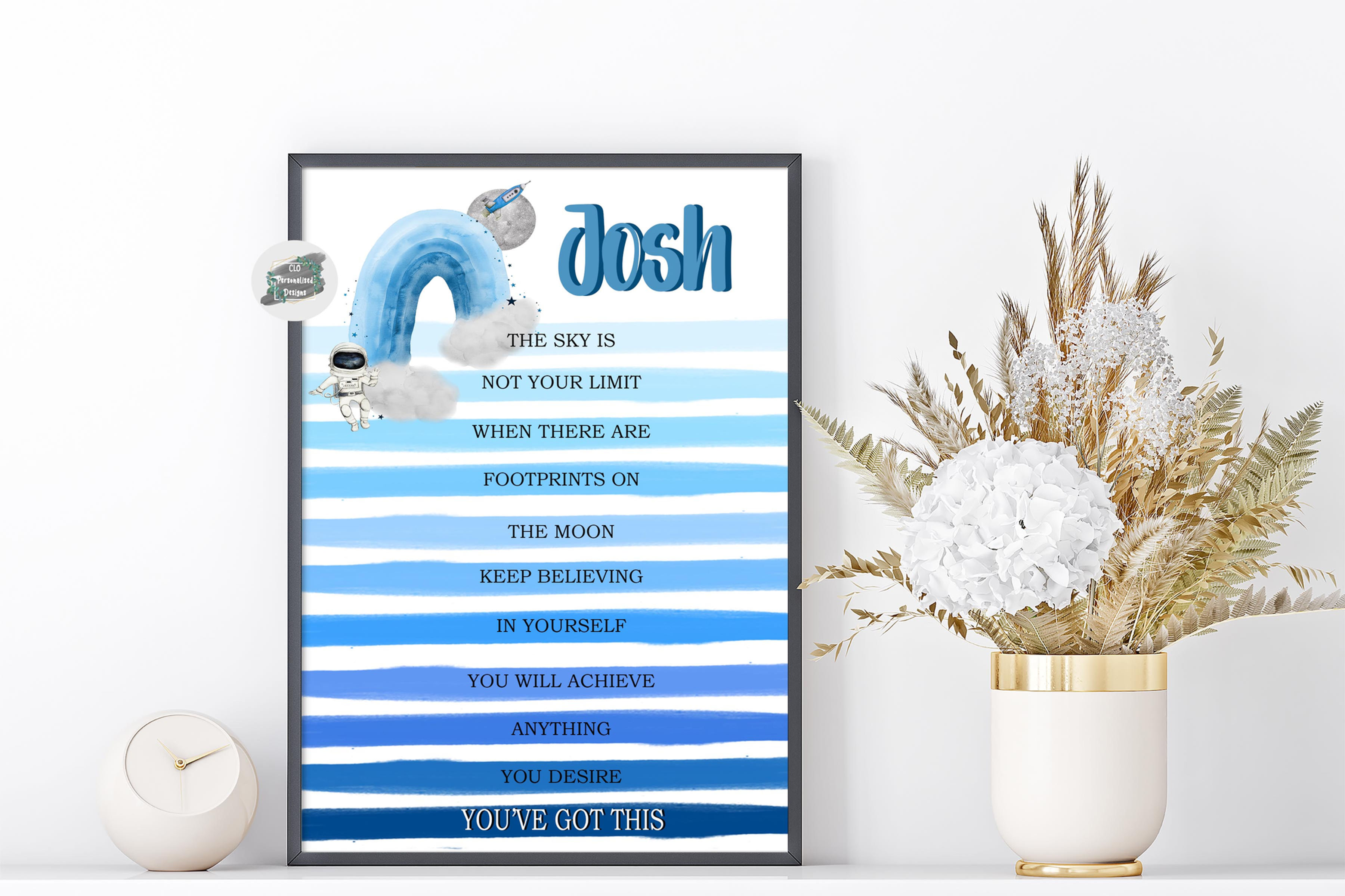 Kids Space Print, Kids Room Decor, Space Nursery Wal