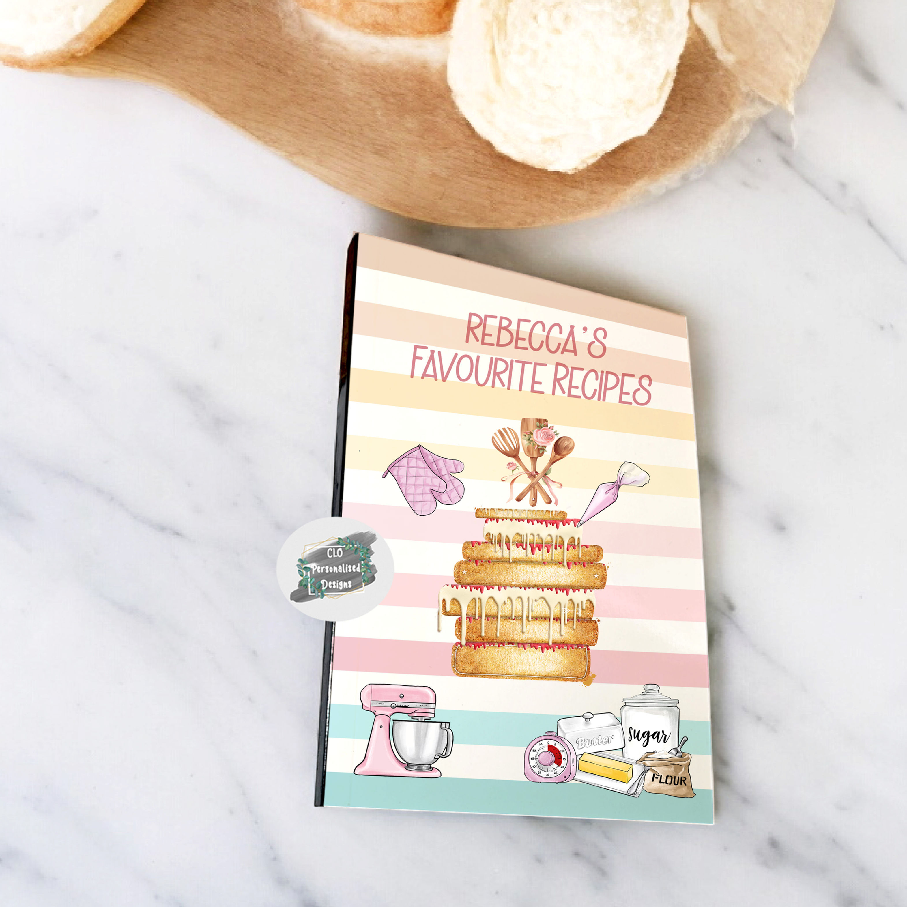 A5 Kids Baking Recipe Notebook, Girls Recipe Book, Cooking Book