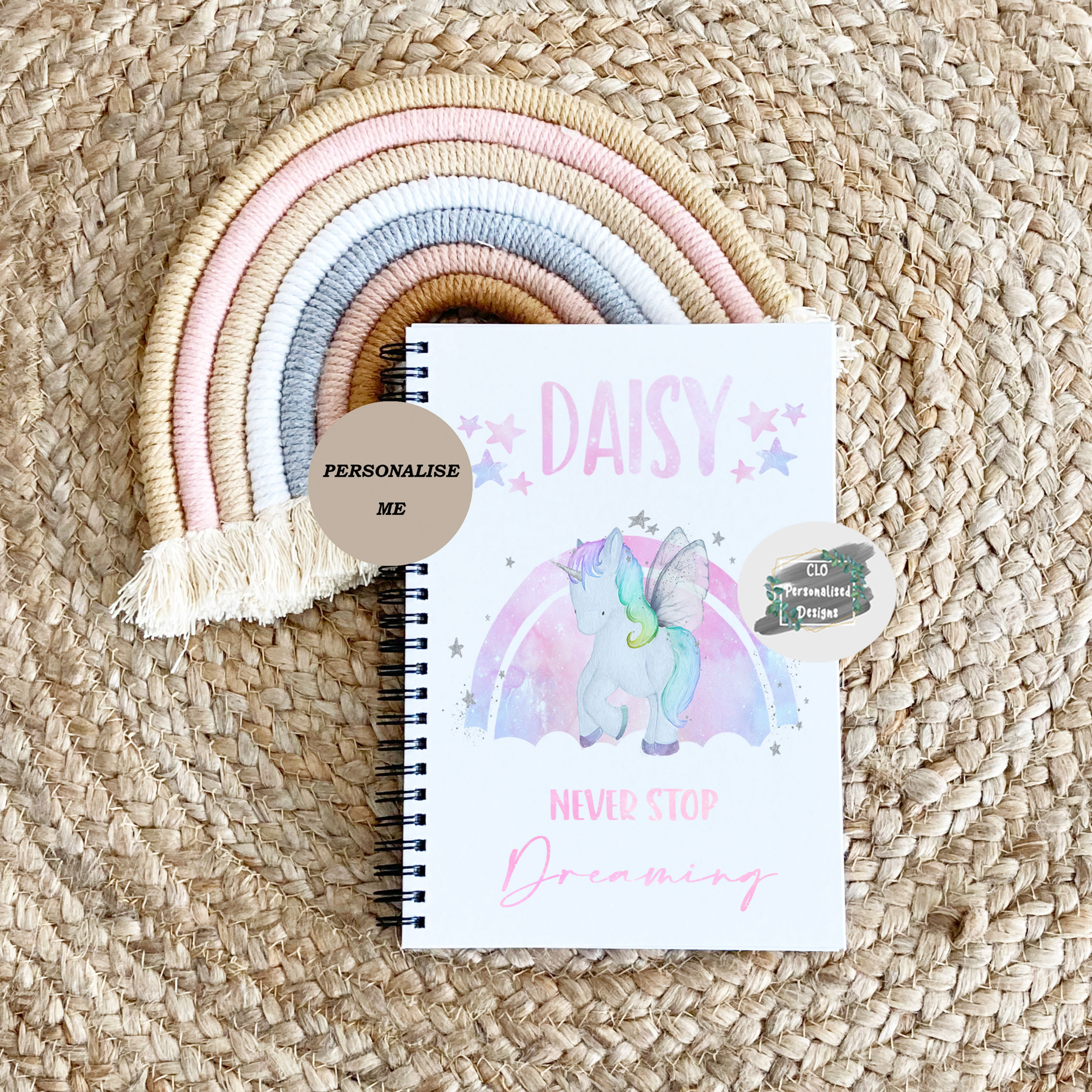 A5 Wiro Kids Unicorn Notebook, Spiral Notebook, Kids Journal, Bal