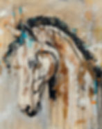 horse head painting in expressive style