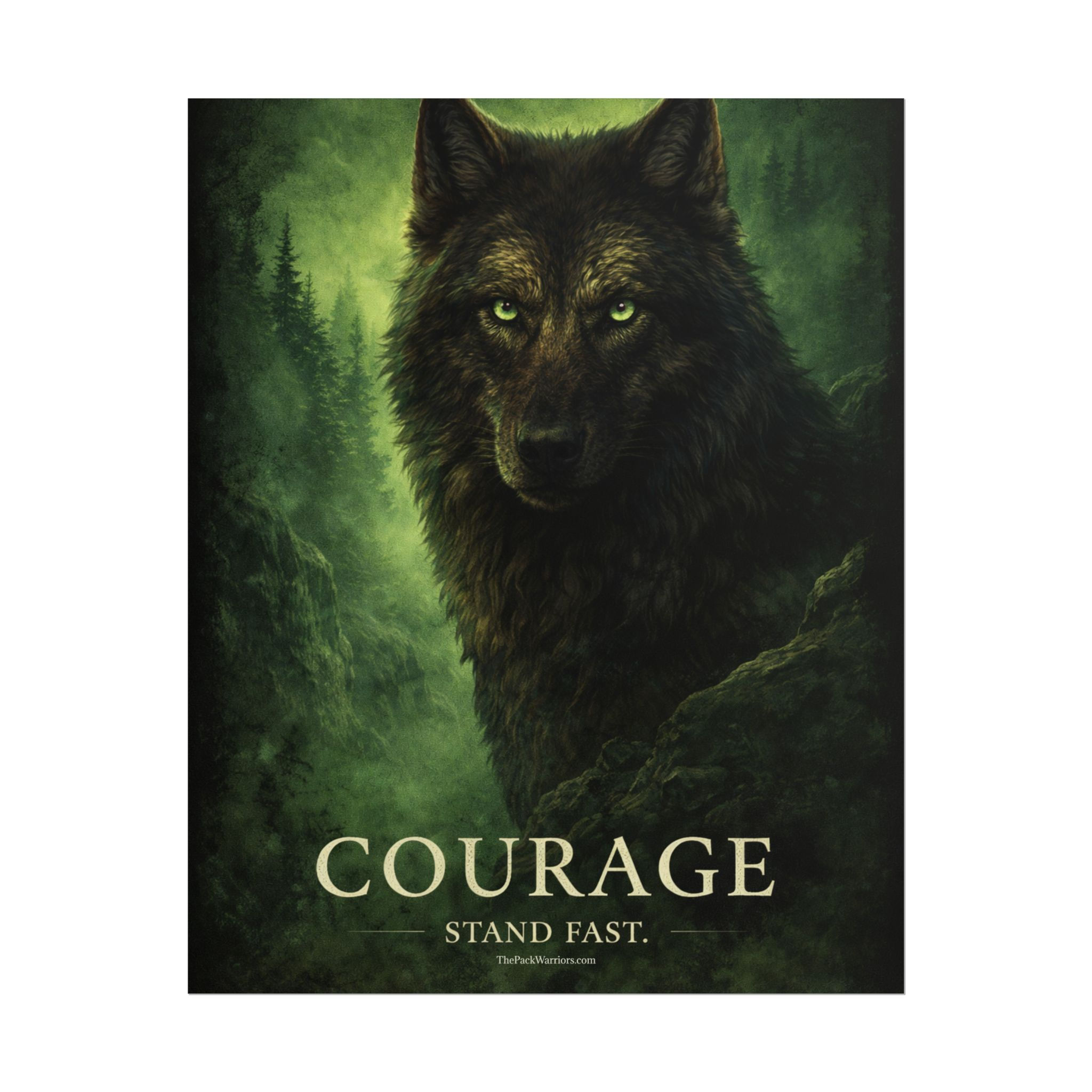 Courage | Screaming Eagle Wolf Art Print