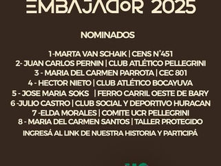 YA SE PUEDE VOTAR POR EL EMBAJADOR O EMBAJADORA 2025 DE PELLEGRINI